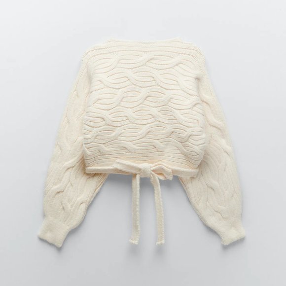 Zara Cable Knit Sweater Jacket - Picture 14 of 14